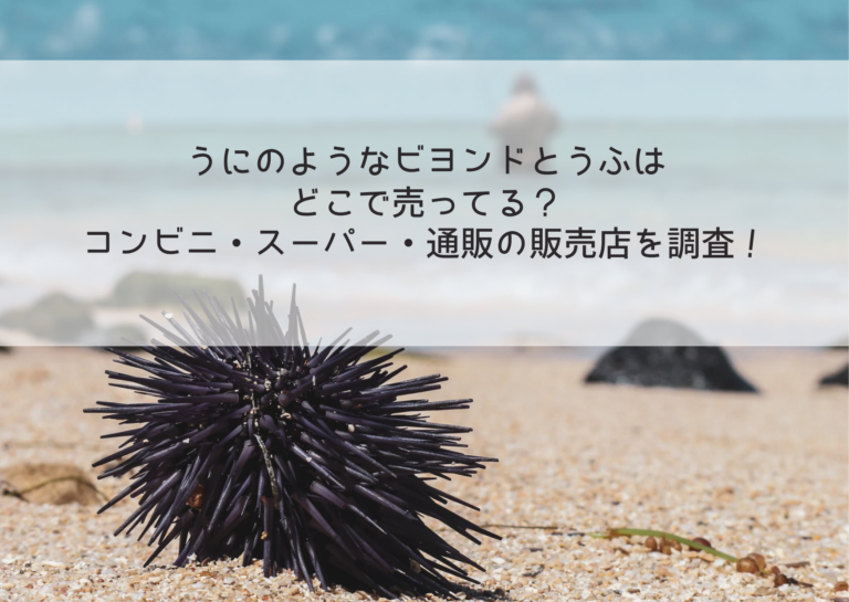 うにのようなビヨンドとうふはどこで売ってる？コンビニ・スーパー・通販の販売店を調査！