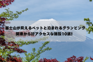 富士山が見えるペットと泊まれるグランピング-関東から好アクセスな施設10選！イメージ画像